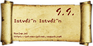 István István névjegykártya