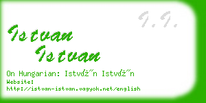istvan istvan business card